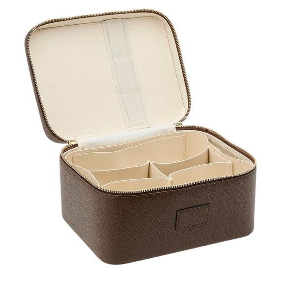 ETOILE COLLECTIVE Vanity Case in Espresso New Womens Travel Makeup Bag as-is - Picture 3 of 11